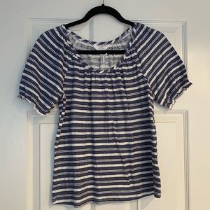Lauren Conrad stripe short sleeve cotton top